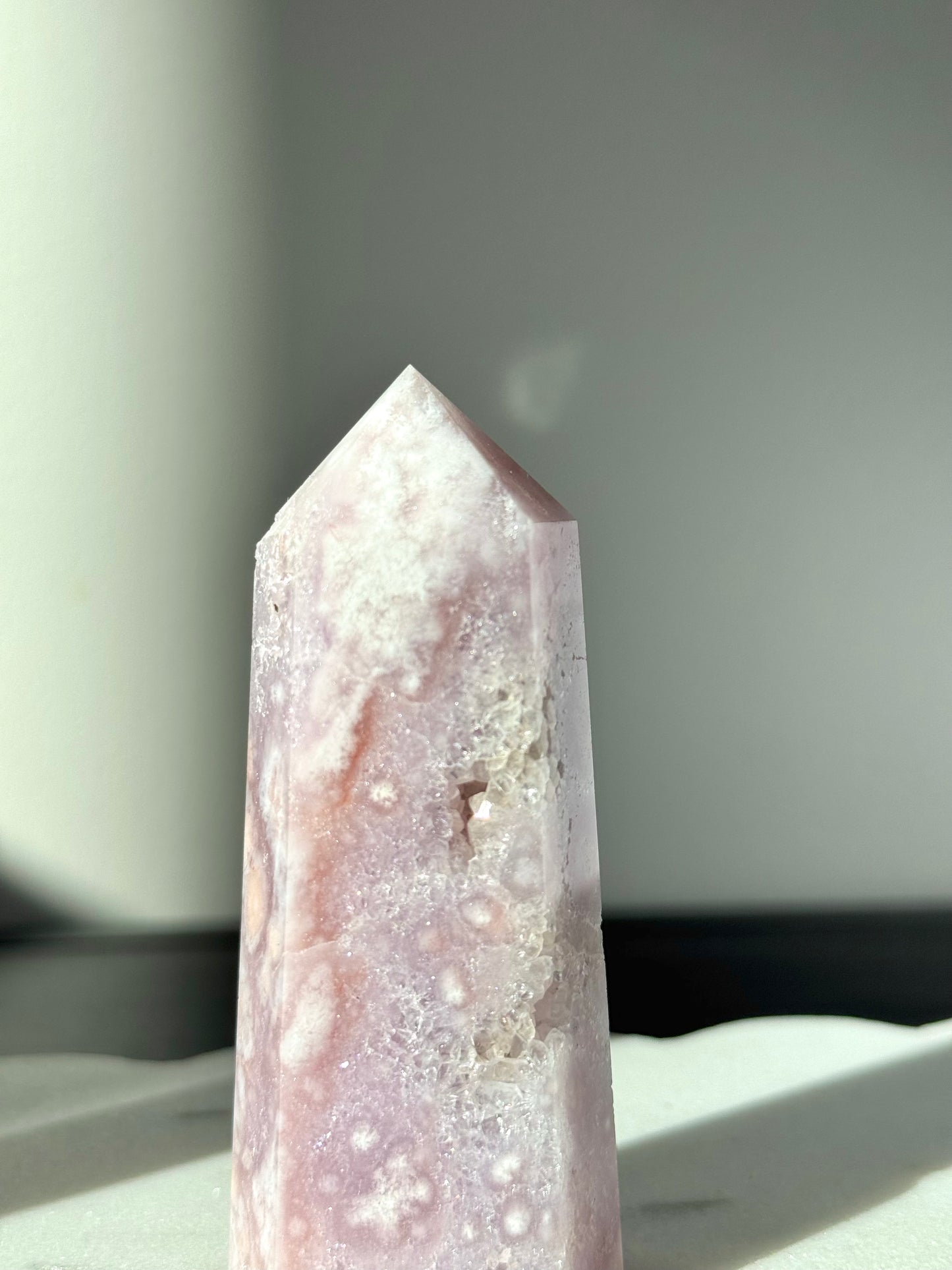 Druzy Amethyst X Flower Agate Tower #3
