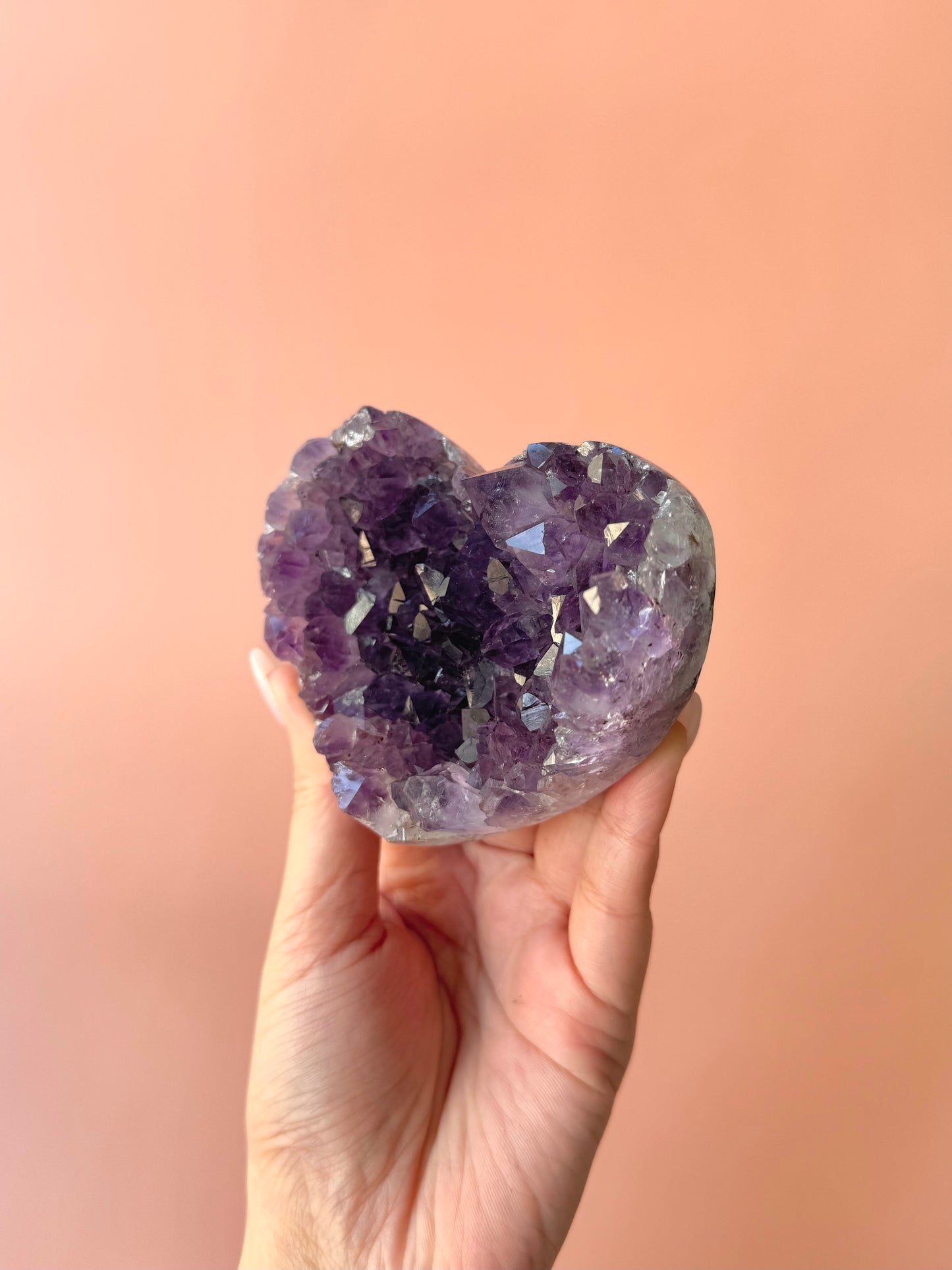 Amethyst Heart Cluster
