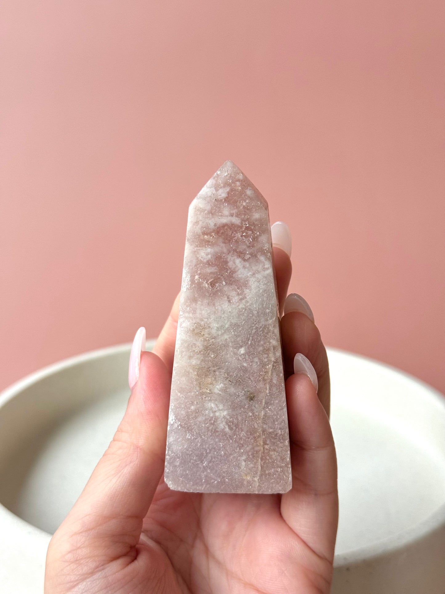 Sparkly Pink Amethyst Obelisk
