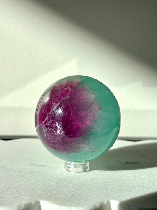 Watermelon Fluorite Sphere #2