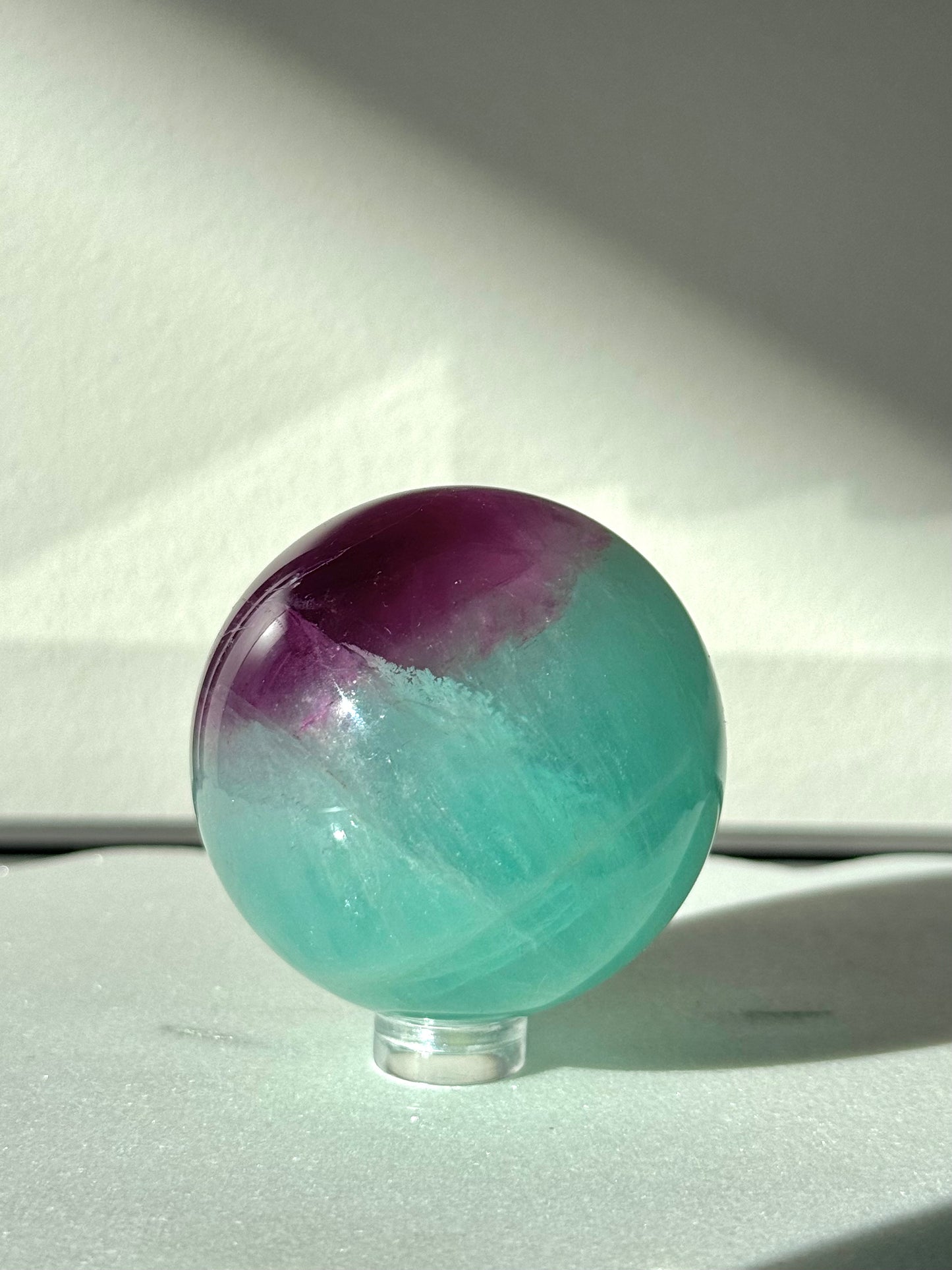 Watermelon Fluorite Sphere #2