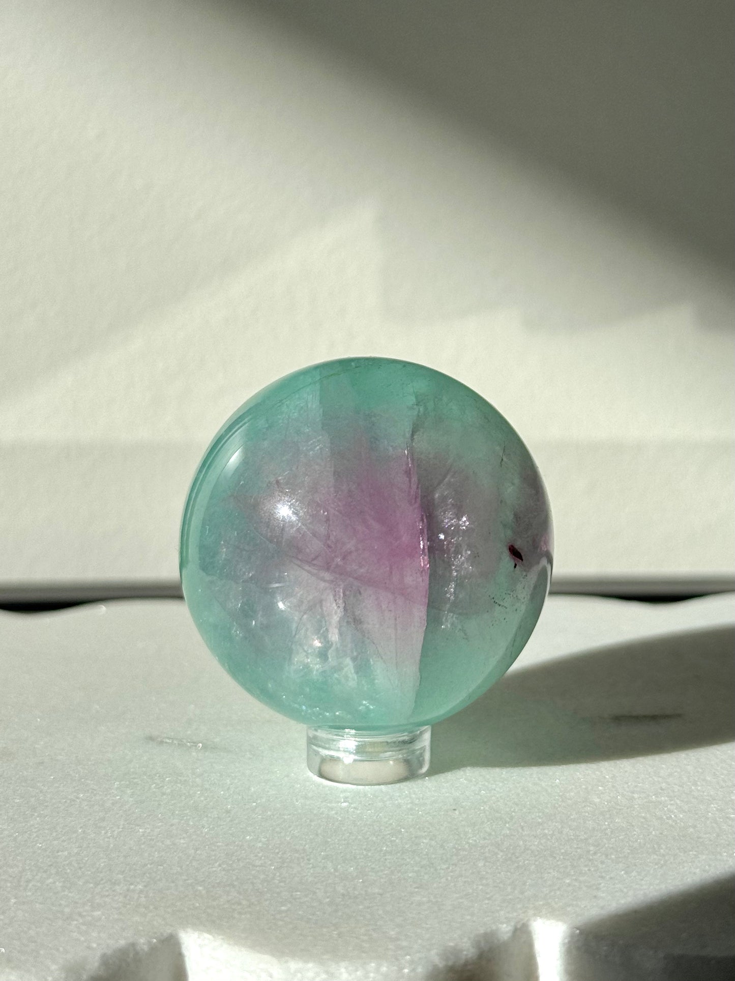 Watermelon Fluorite Sphere #3