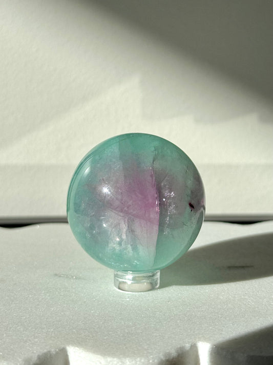 Watermelon Fluorite Sphere #3