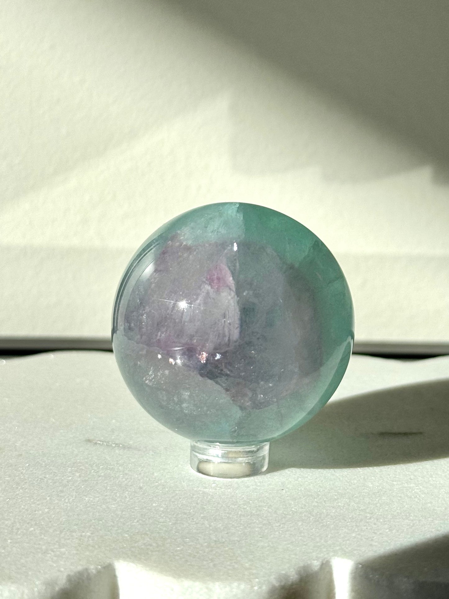 Watermelon Fluorite Sphere #4