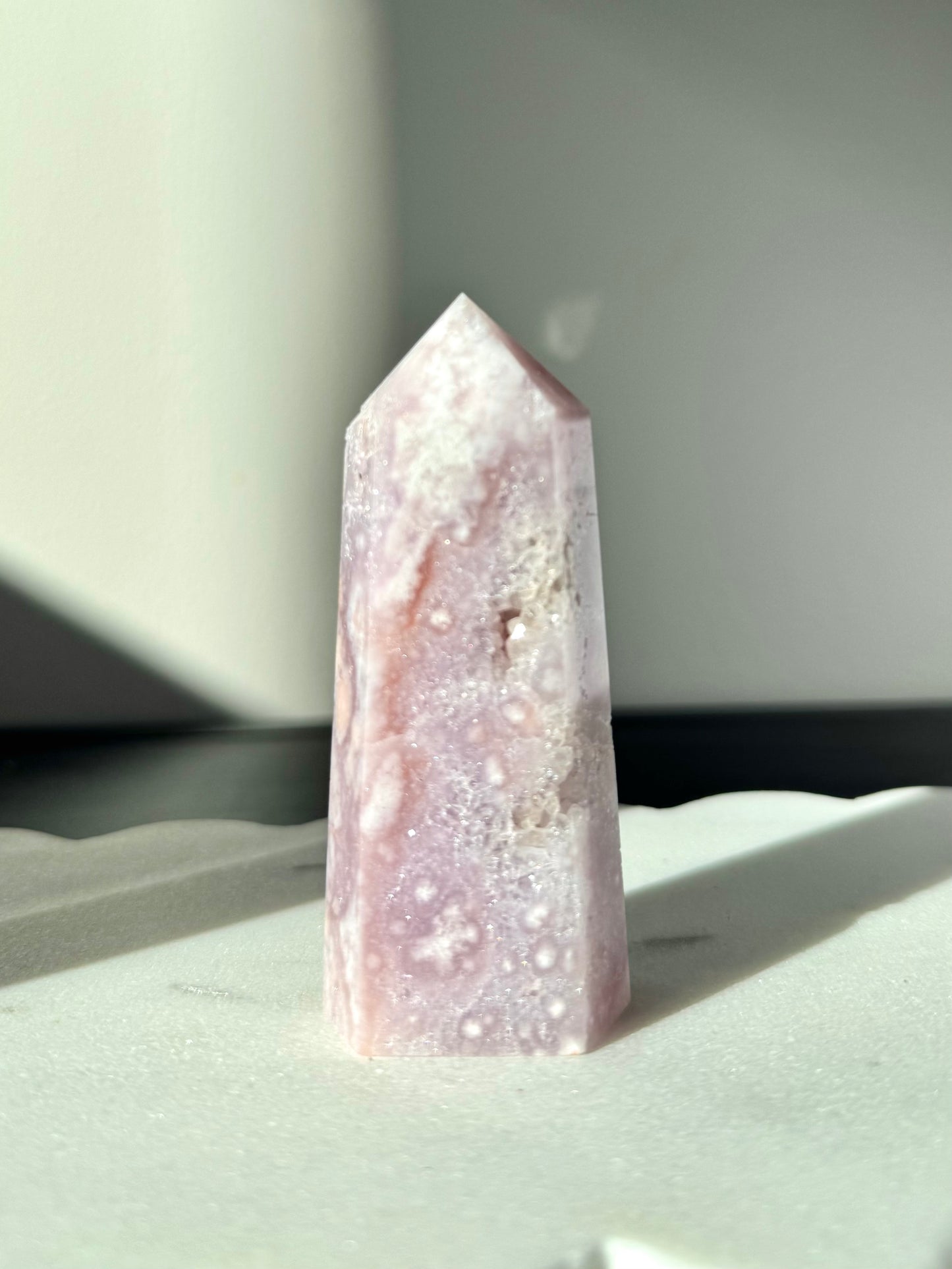 Druzy Amethyst X Flower Agate Tower #3