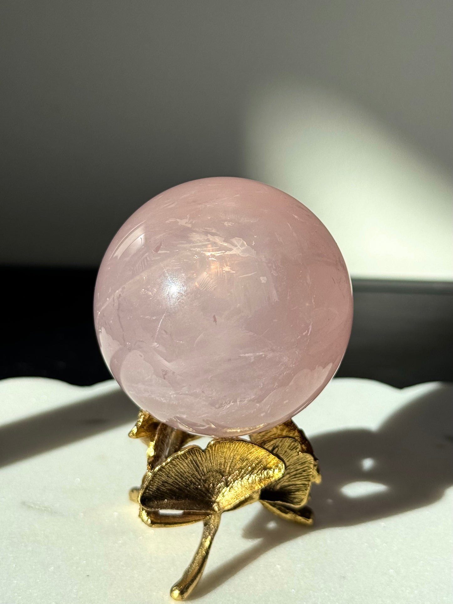 Star Rainbow Rose QUartz Sphere