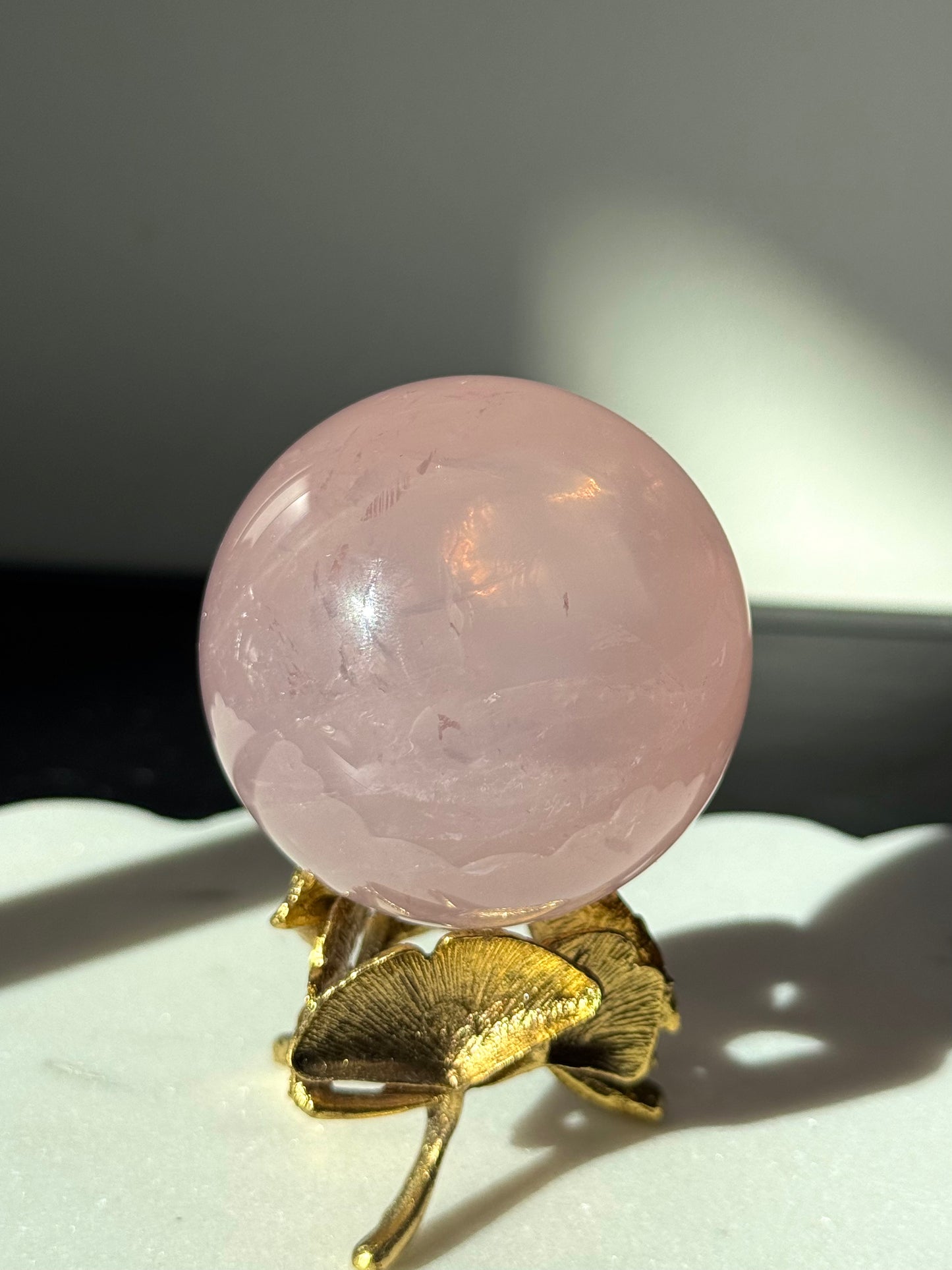 Star Rainbow Rose QUartz Sphere