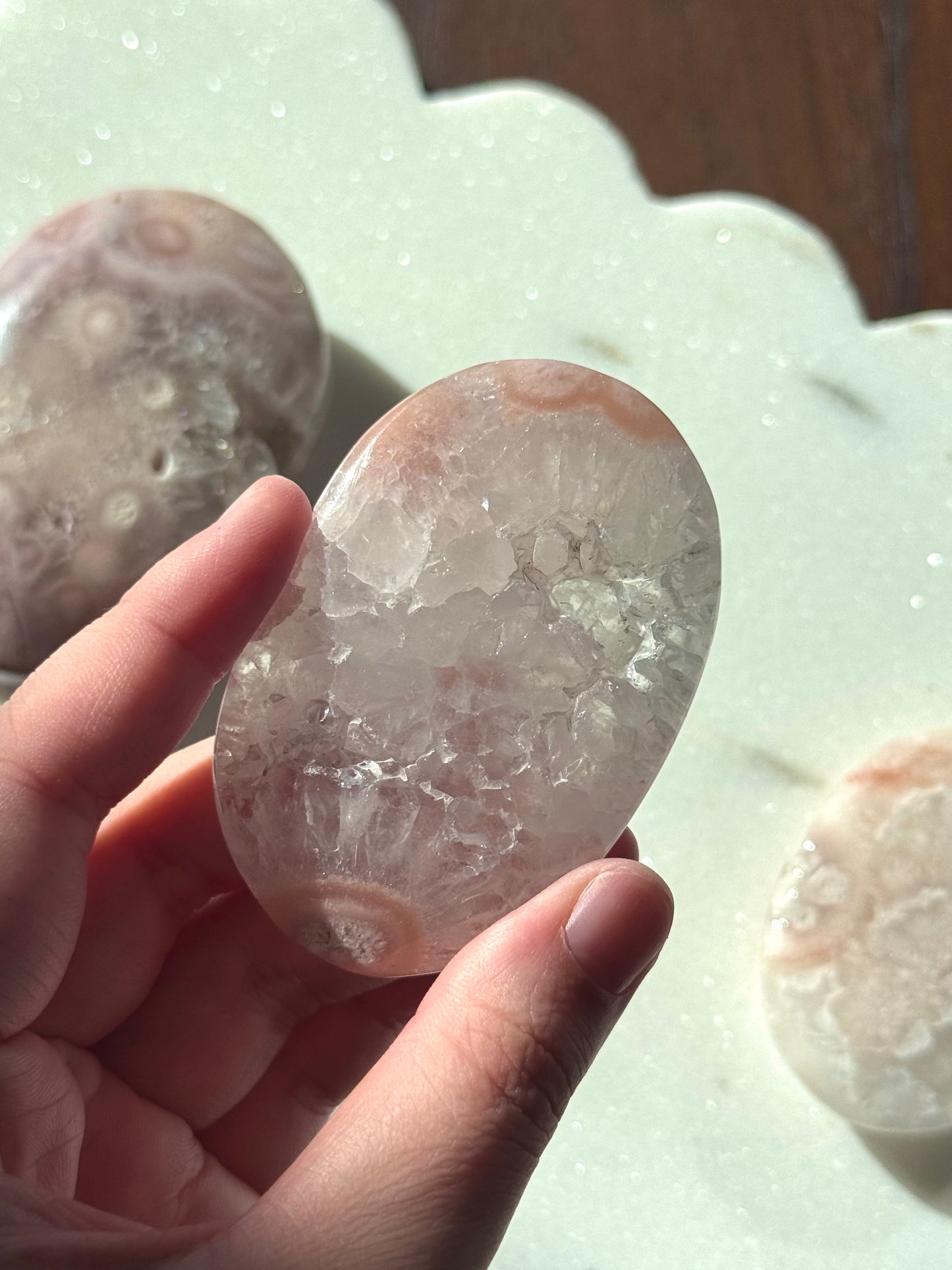 Flower Agate Palmstone