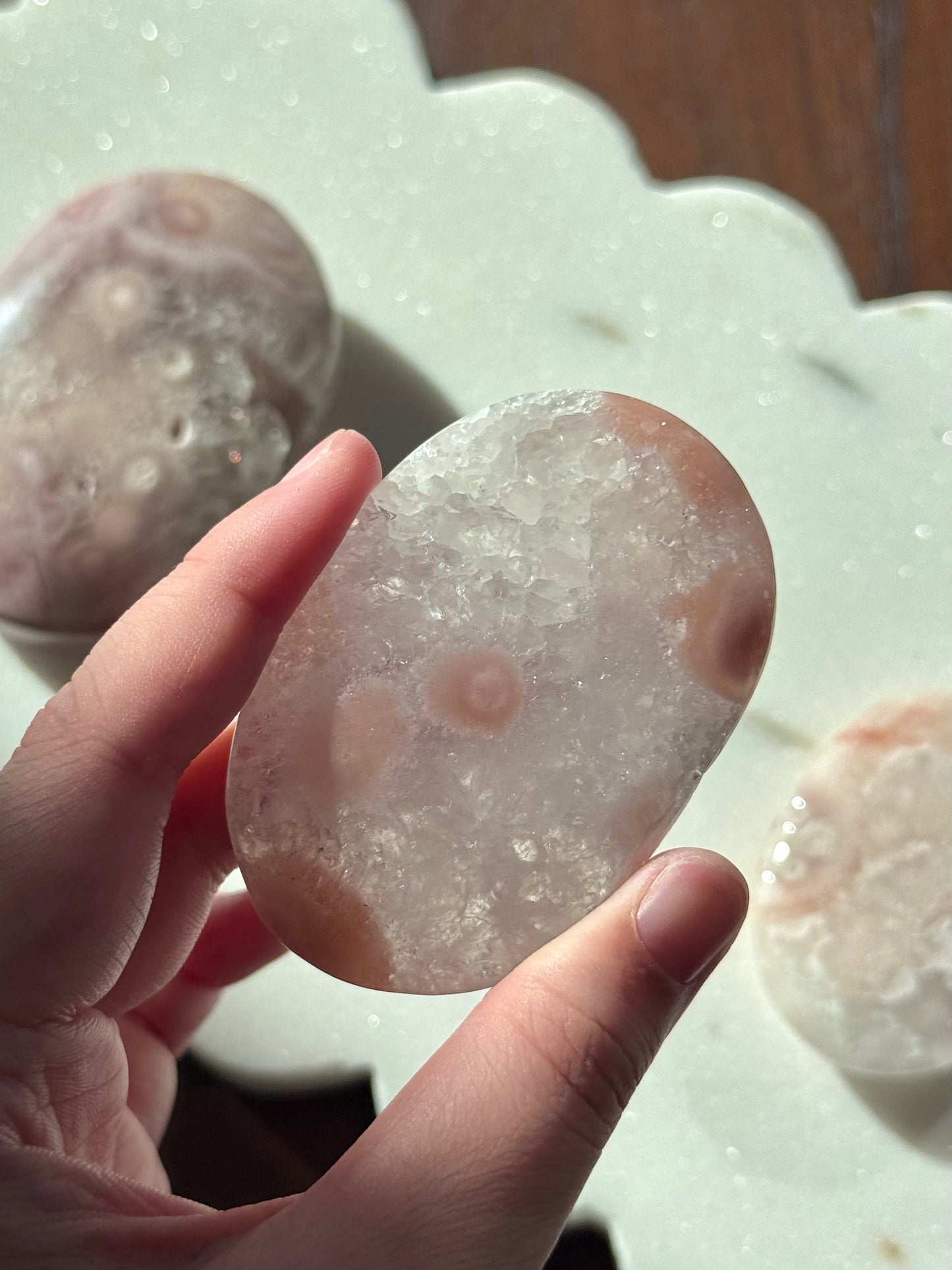 Flower Agate Palmstone