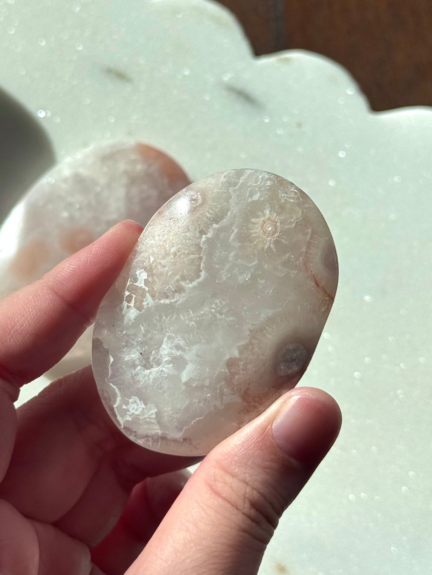 Flower Agate Palmstone