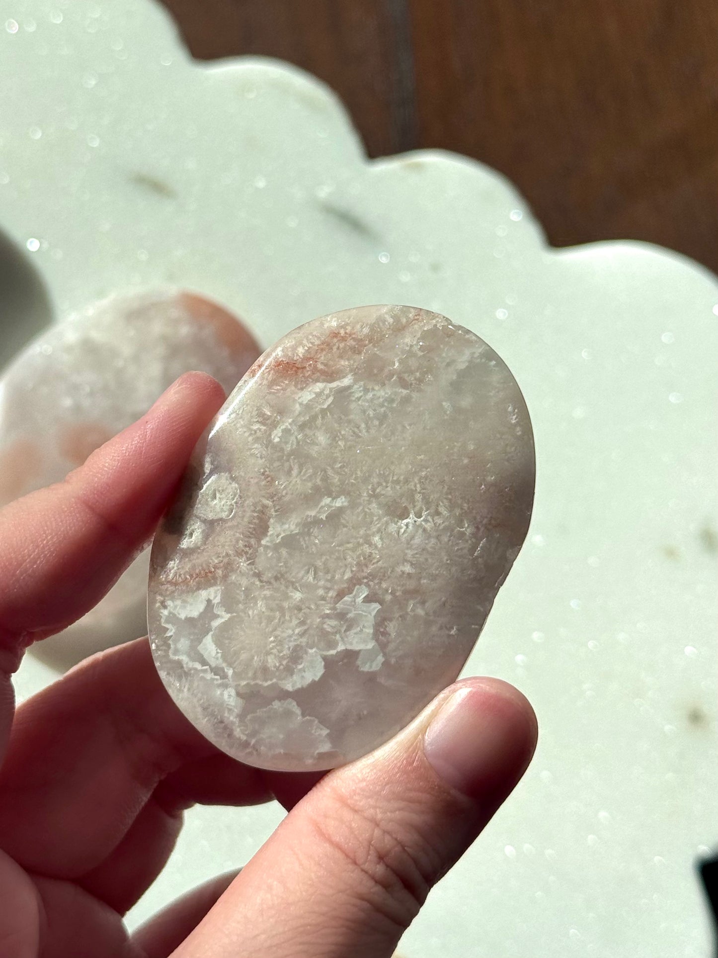 Flower Agate Palmstone