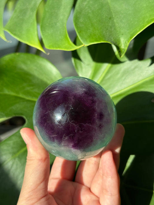 Watermelon Fluorite Sphere#1