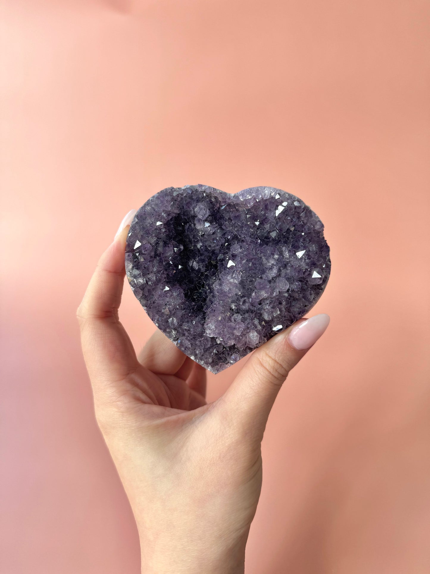 Amethyst Druzy Heart