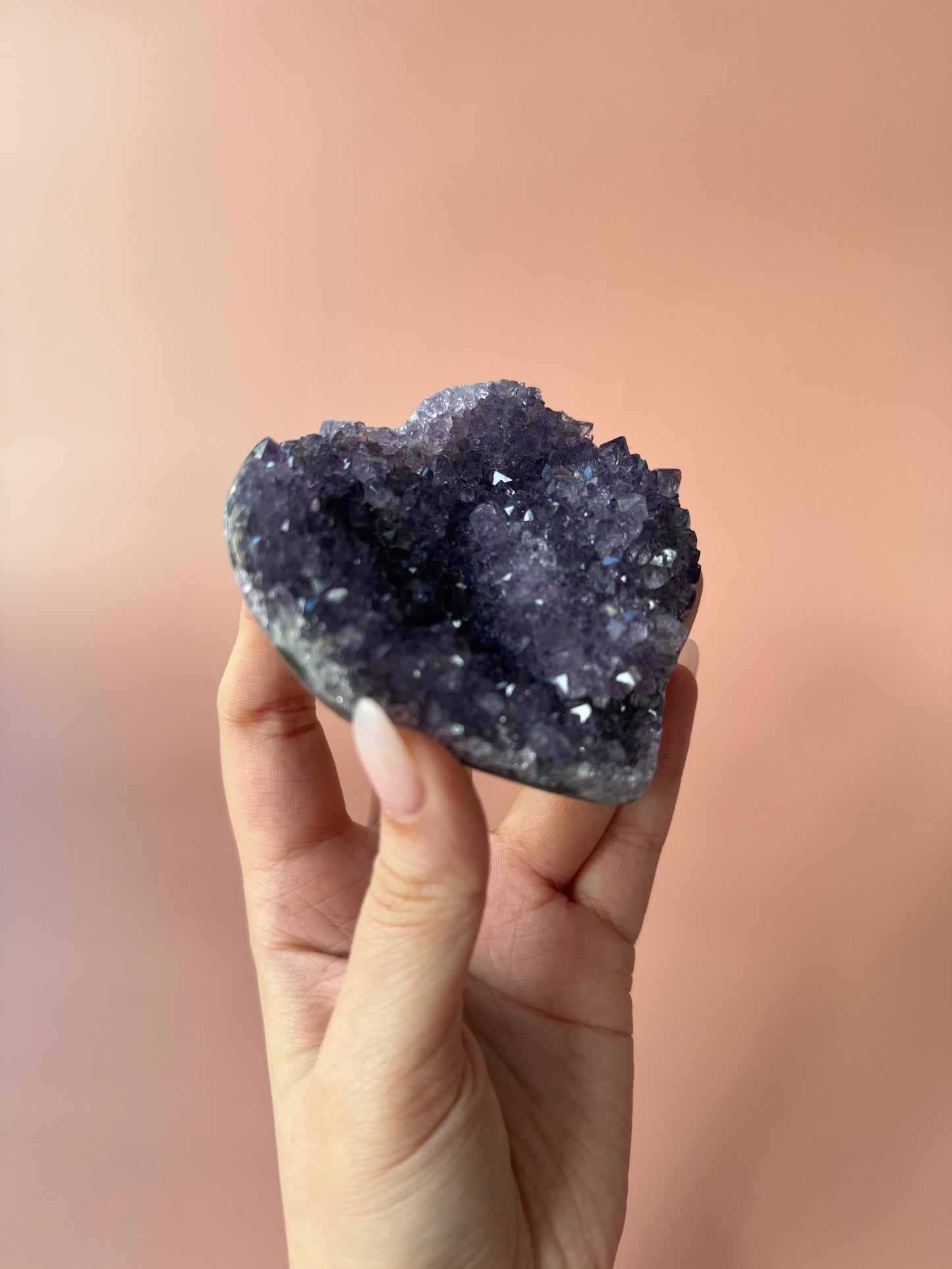 Amethyst Druzy Heart