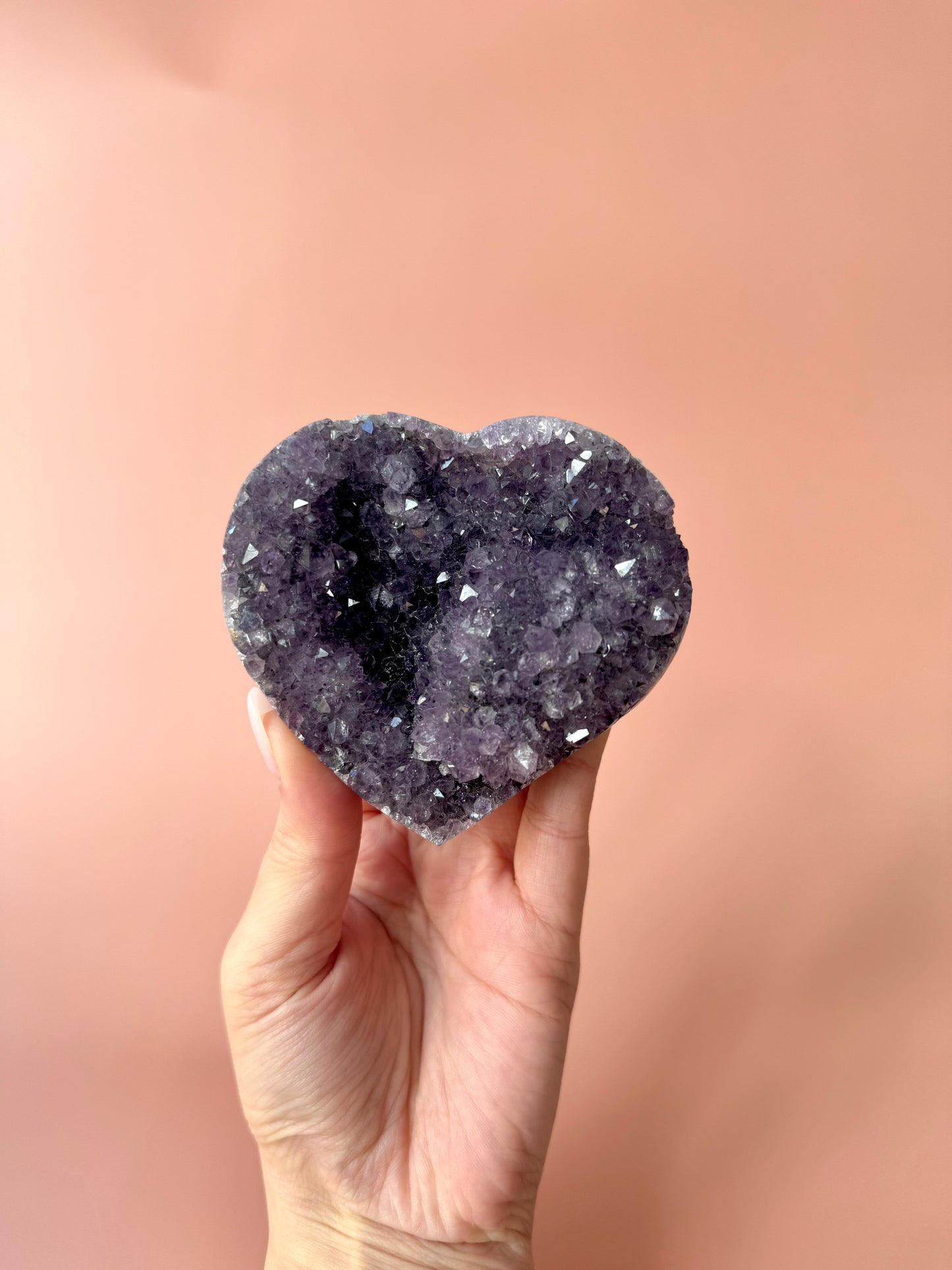 Amethyst Druzy Heart