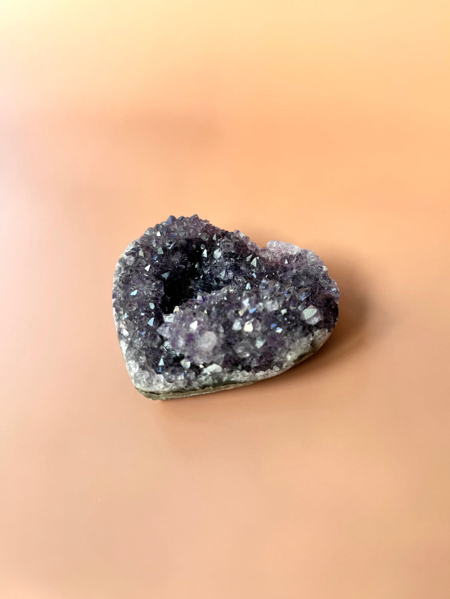 Amethyst Druzy Heart