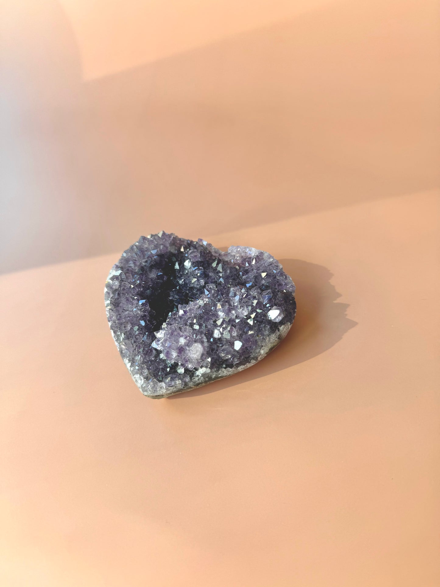 Amethyst Druzy Heart