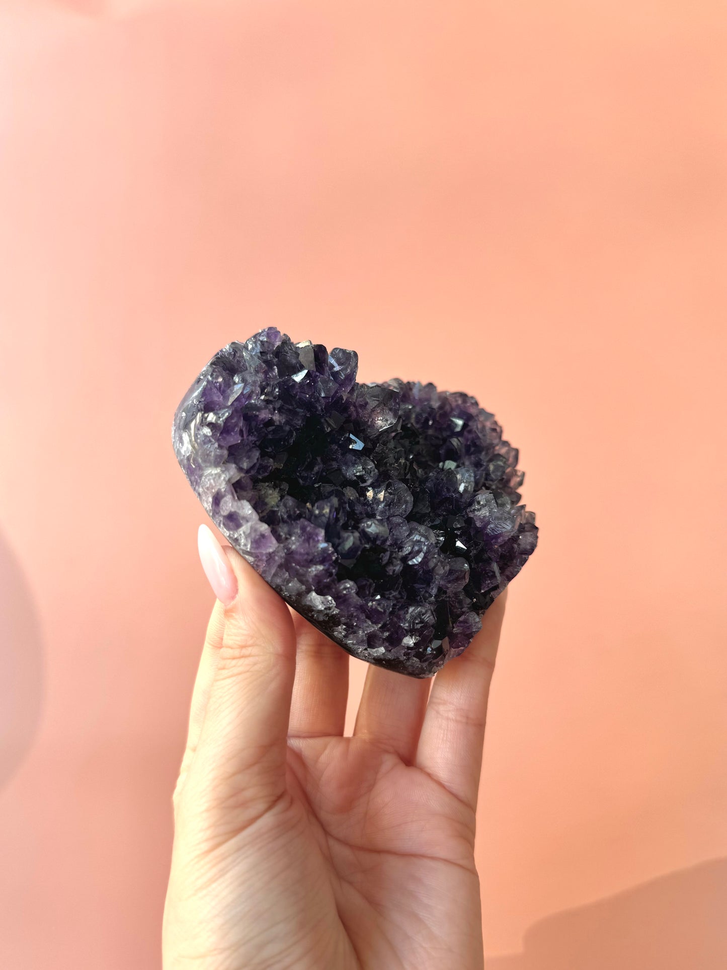 Deep Purple Amethyst Heart