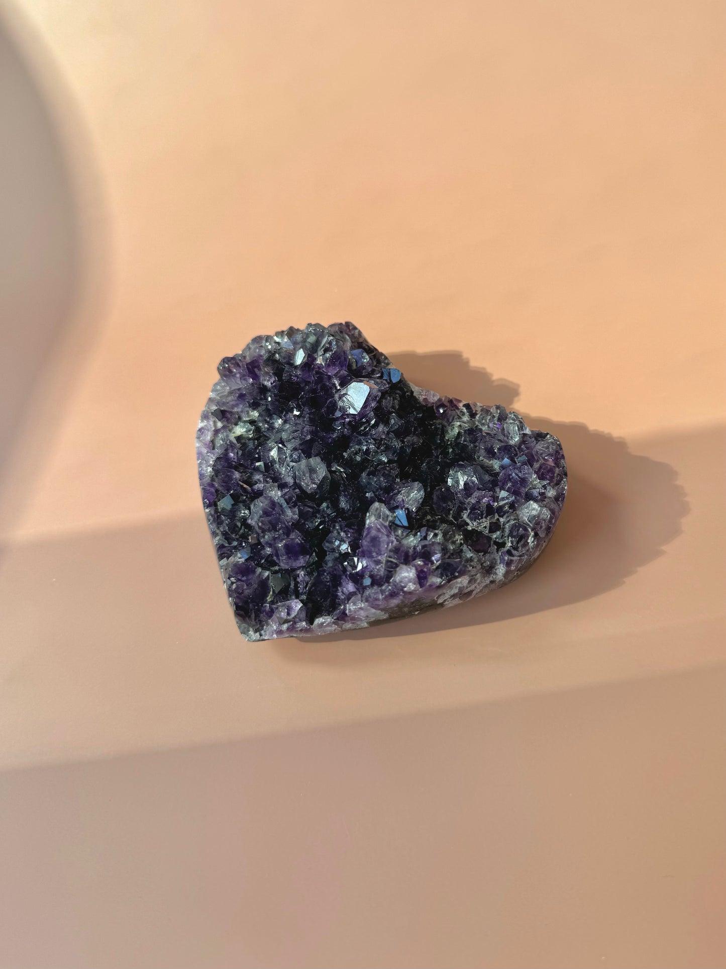 Deep Purple Amethyst Heart