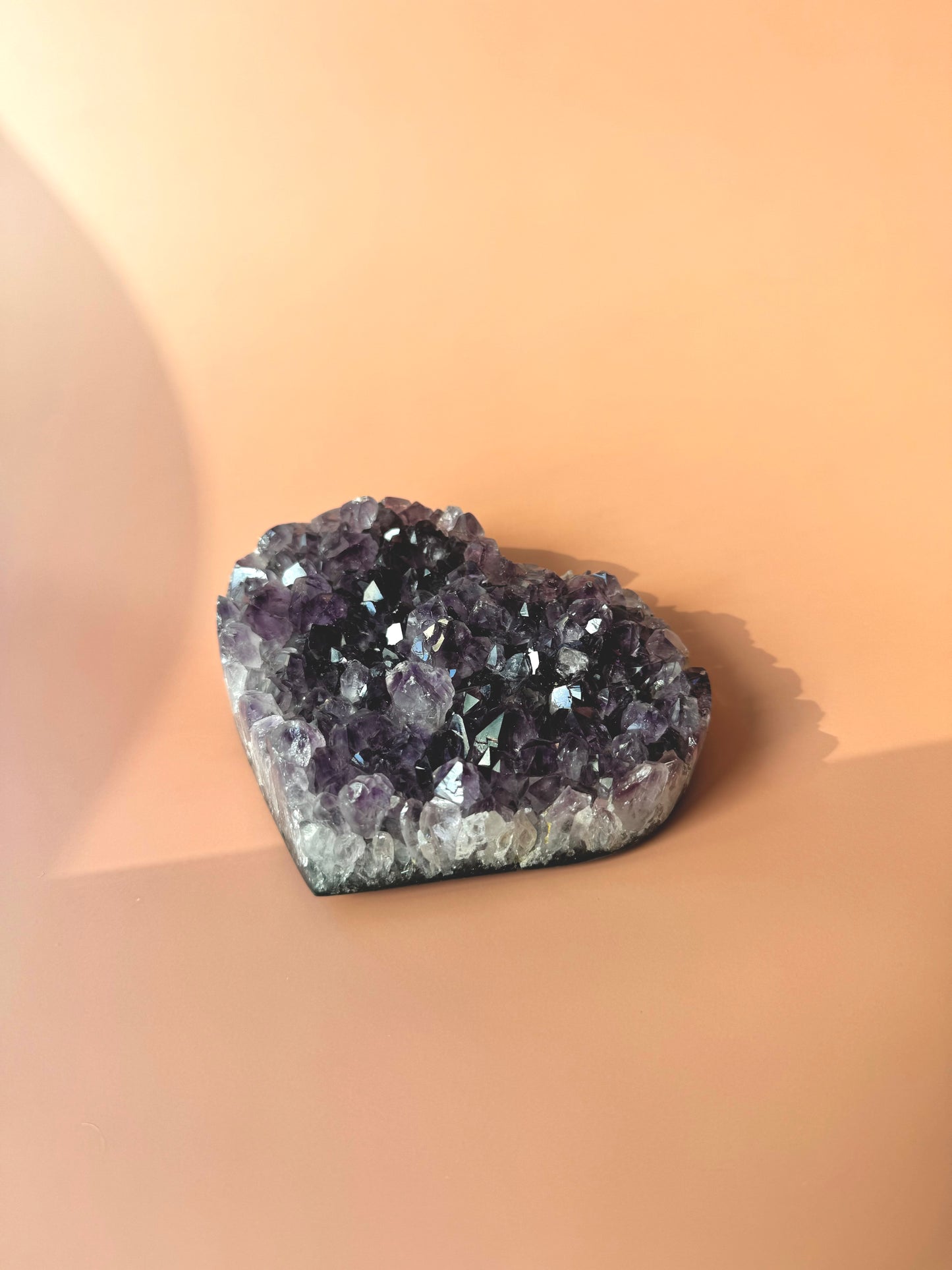 Deep Purple Amethyst Heart