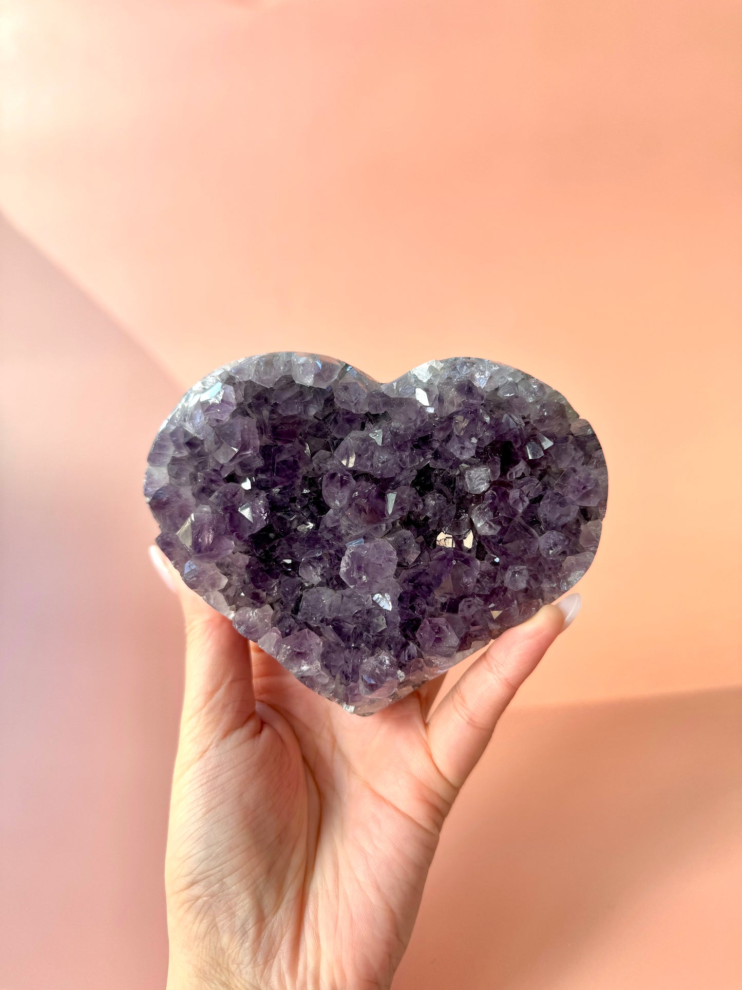 Deep Purple Amethyst Heart
