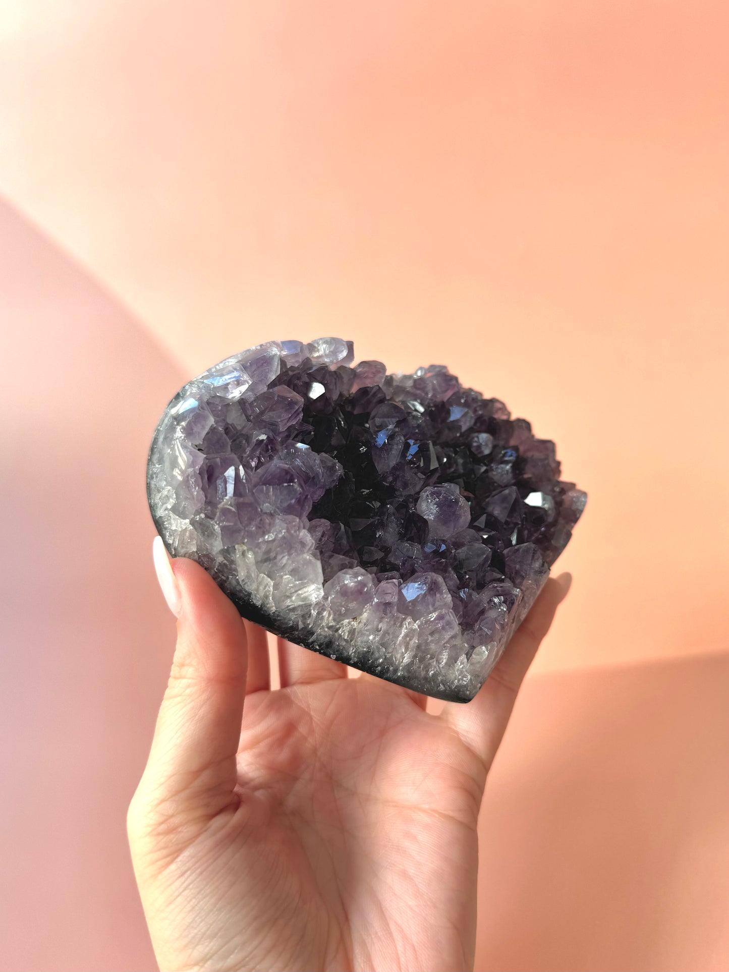 Deep Purple Amethyst Heart