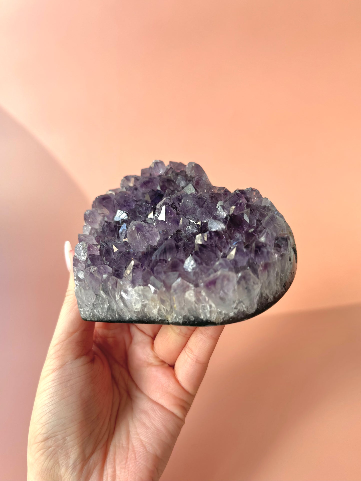 Deep Purple Amethyst Heart