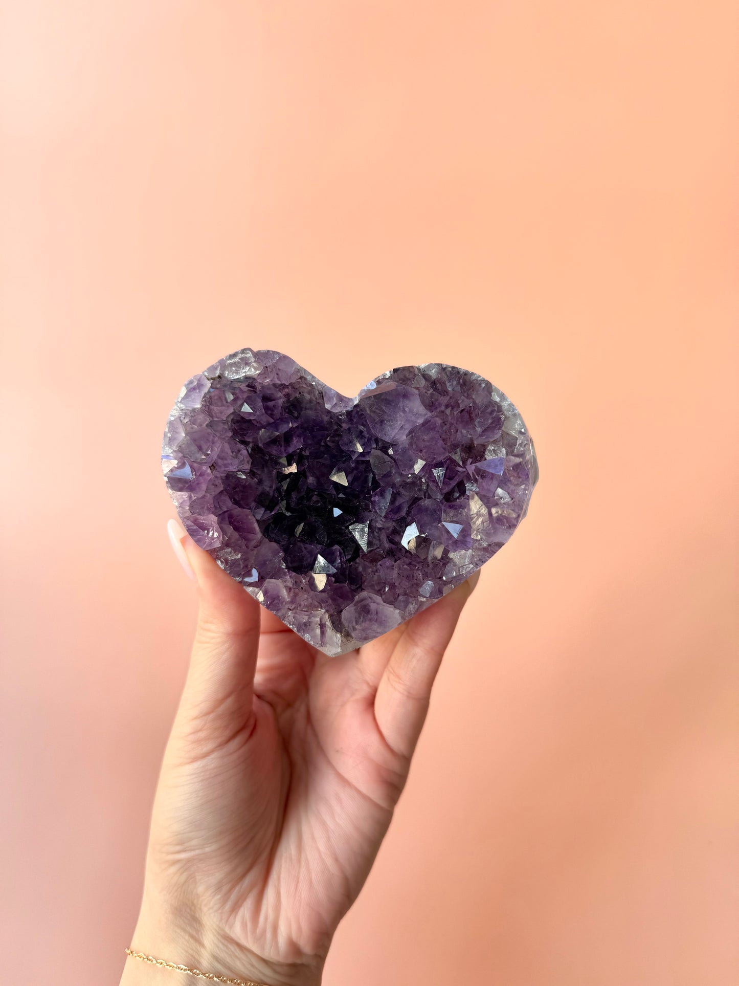 Amethyst Heart Cluster