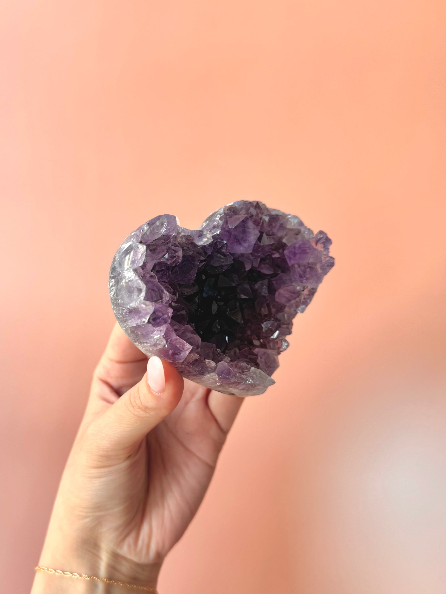Amethyst Heart Cluster