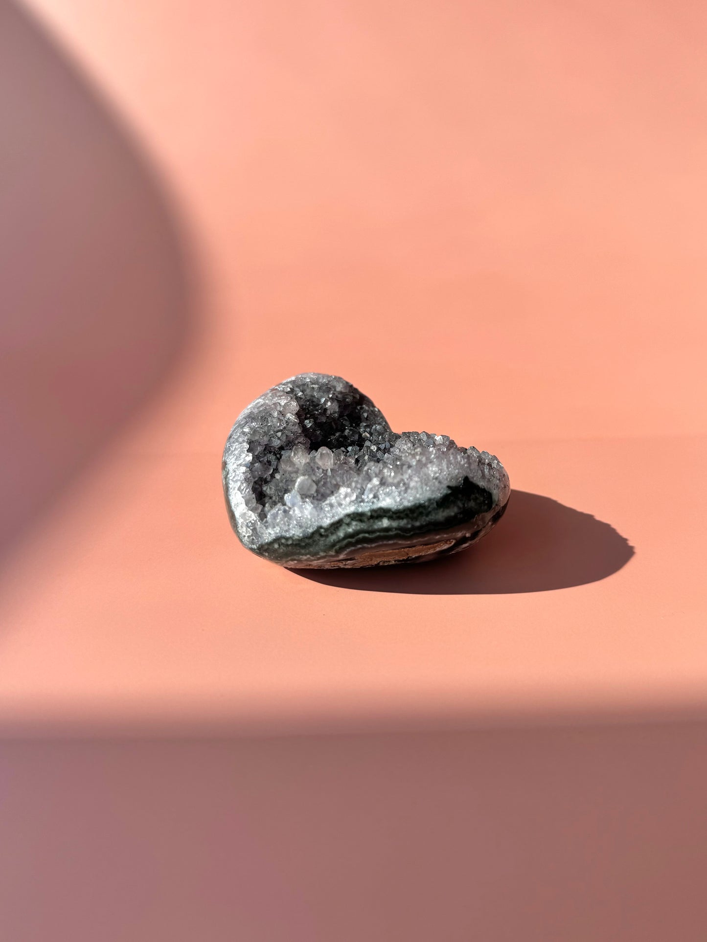 Dark Amethyst Druzy Heart
