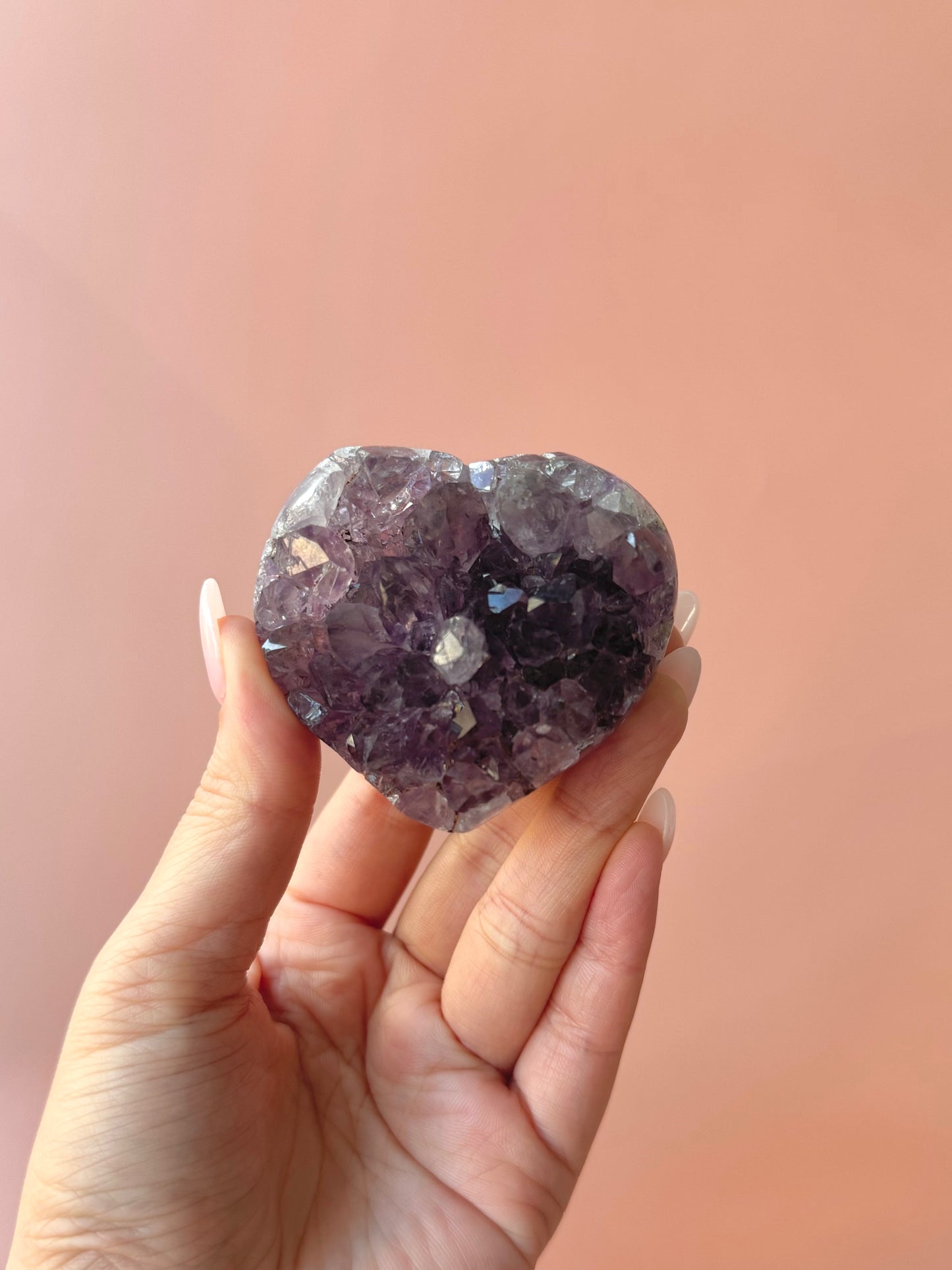 Crystal Clear Amethyst Heart