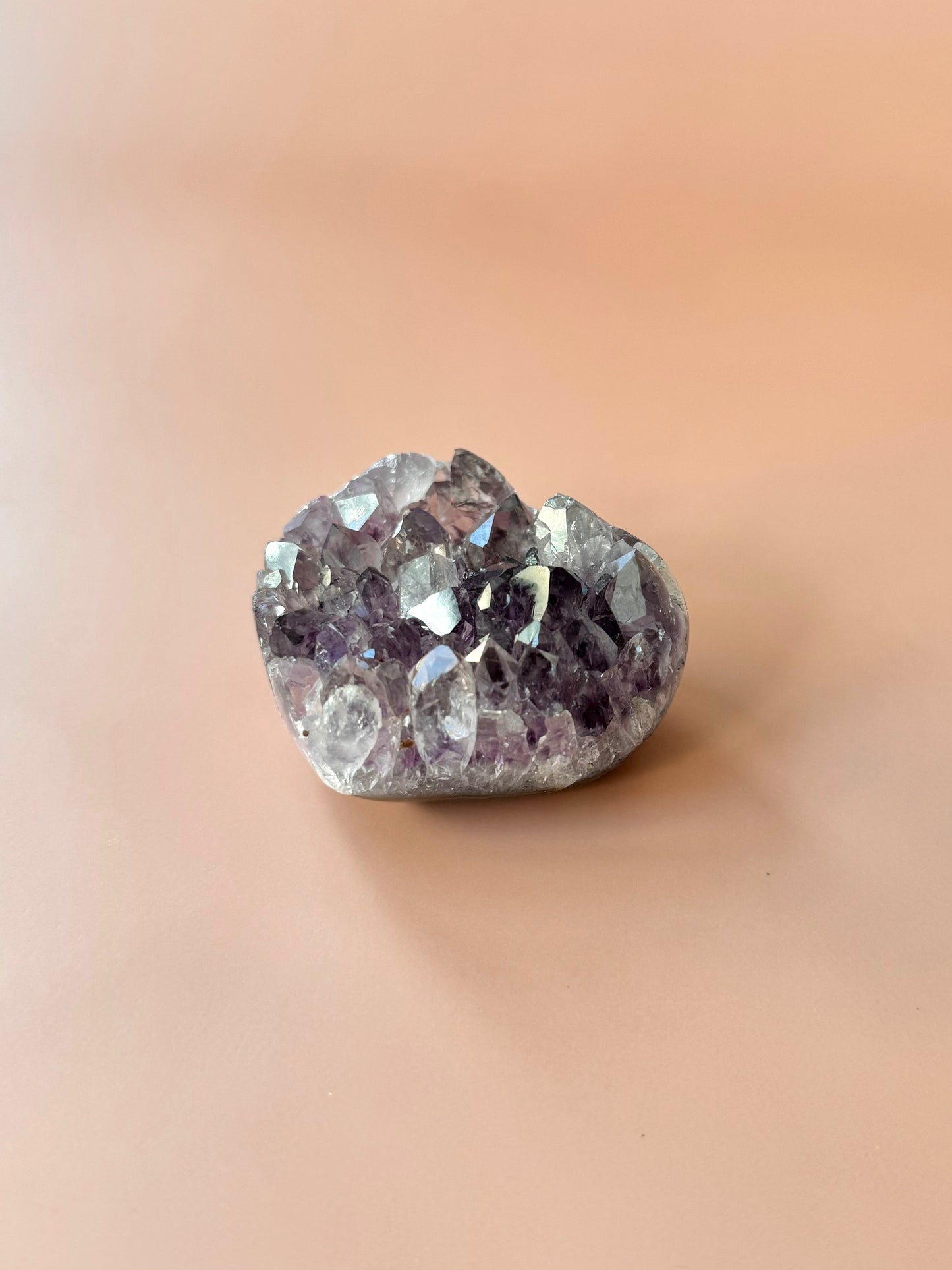 Crystal Clear Amethyst Heart