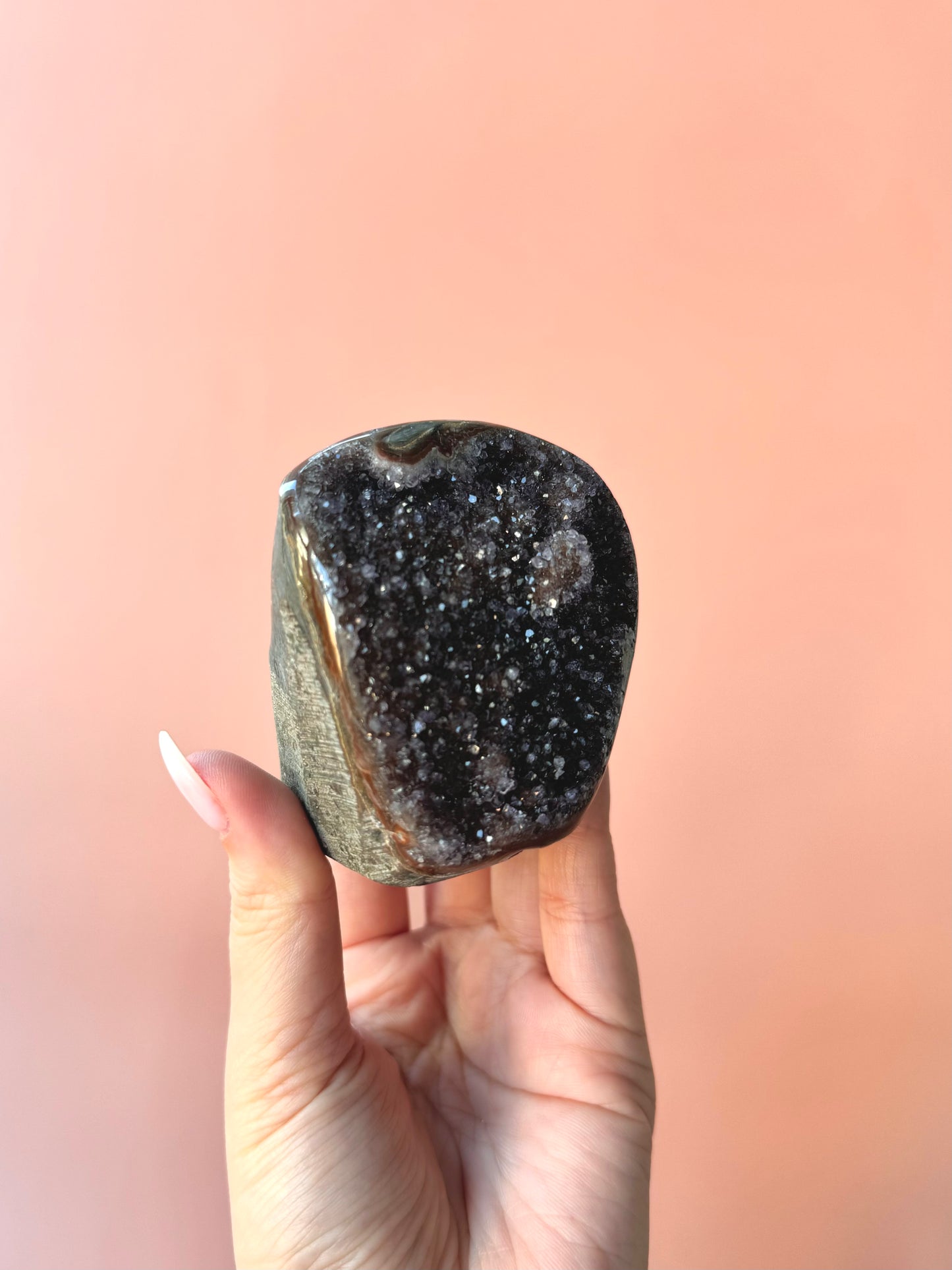 Warm Purple Druzy Rainbow Amethyst