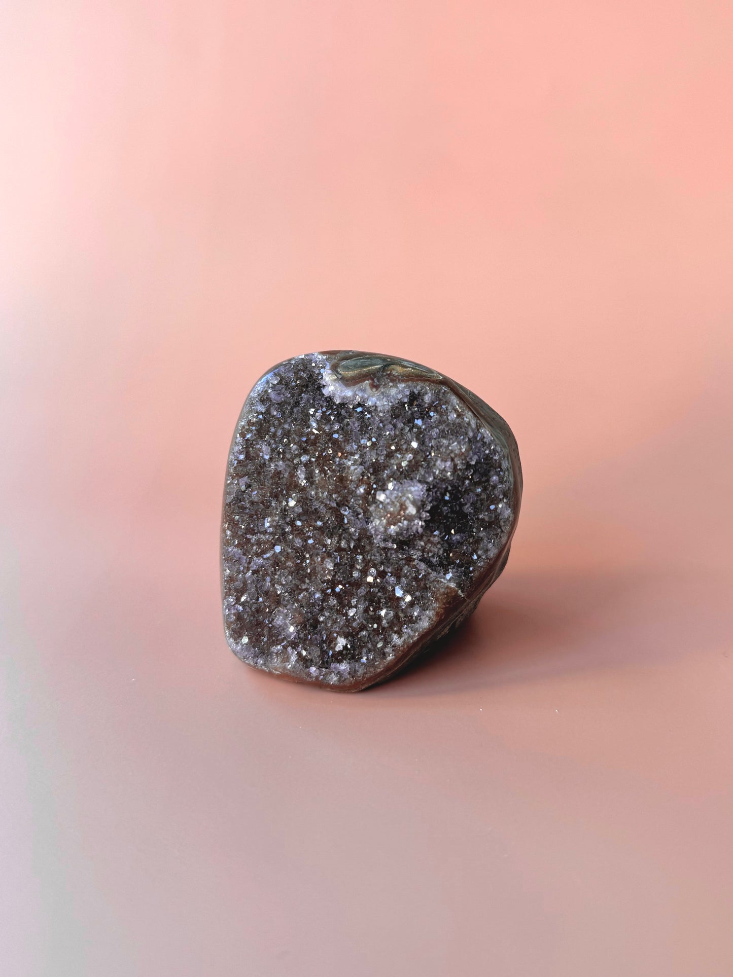 Warm Purple Druzy Rainbow Amethyst