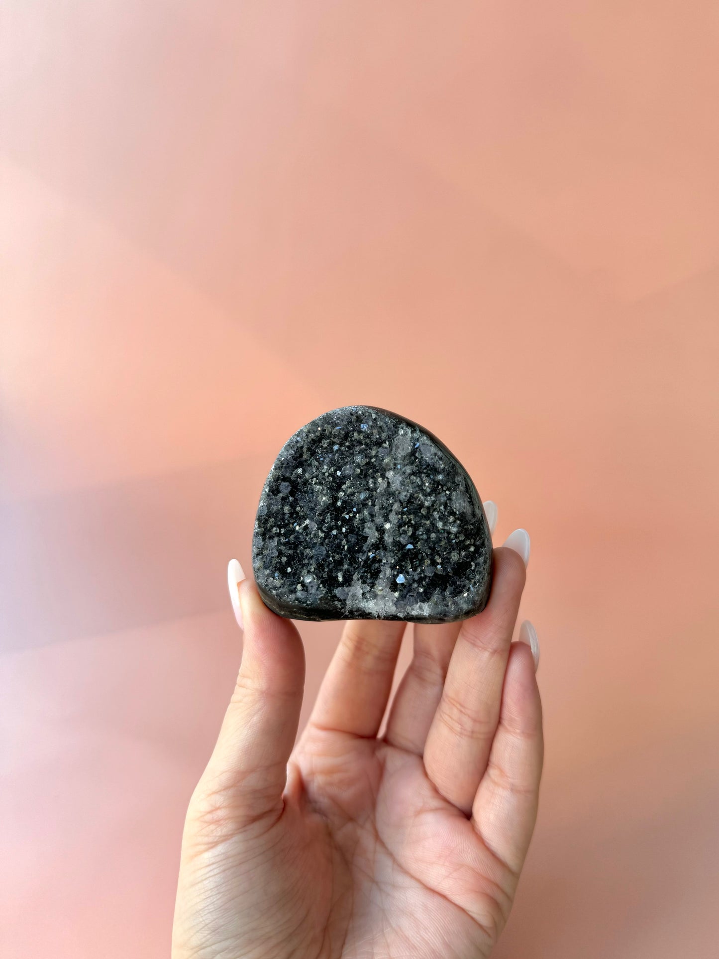 Dark Purple Druzy Rainbow Amethyst
