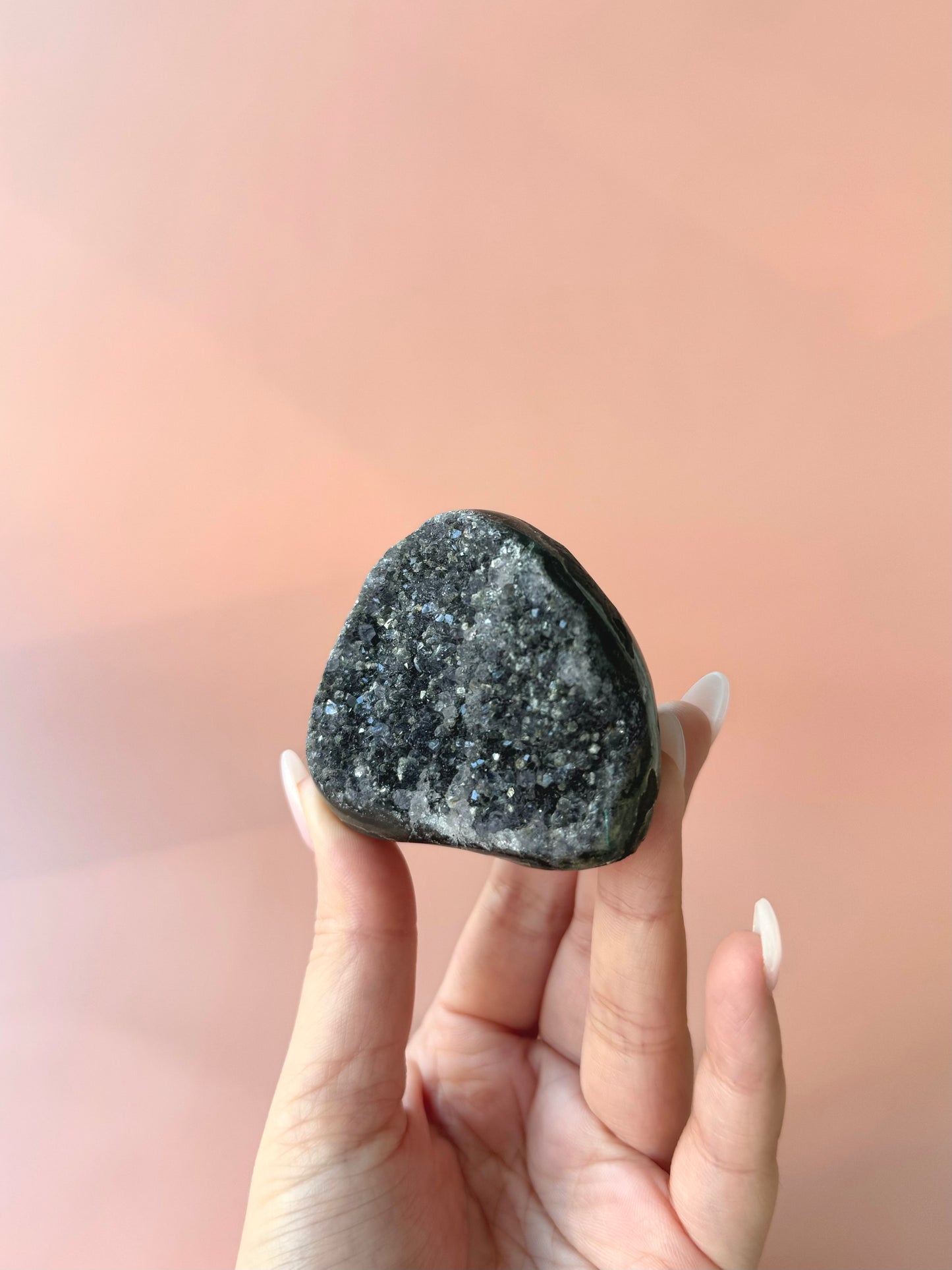 Dark Purple Druzy Rainbow Amethyst