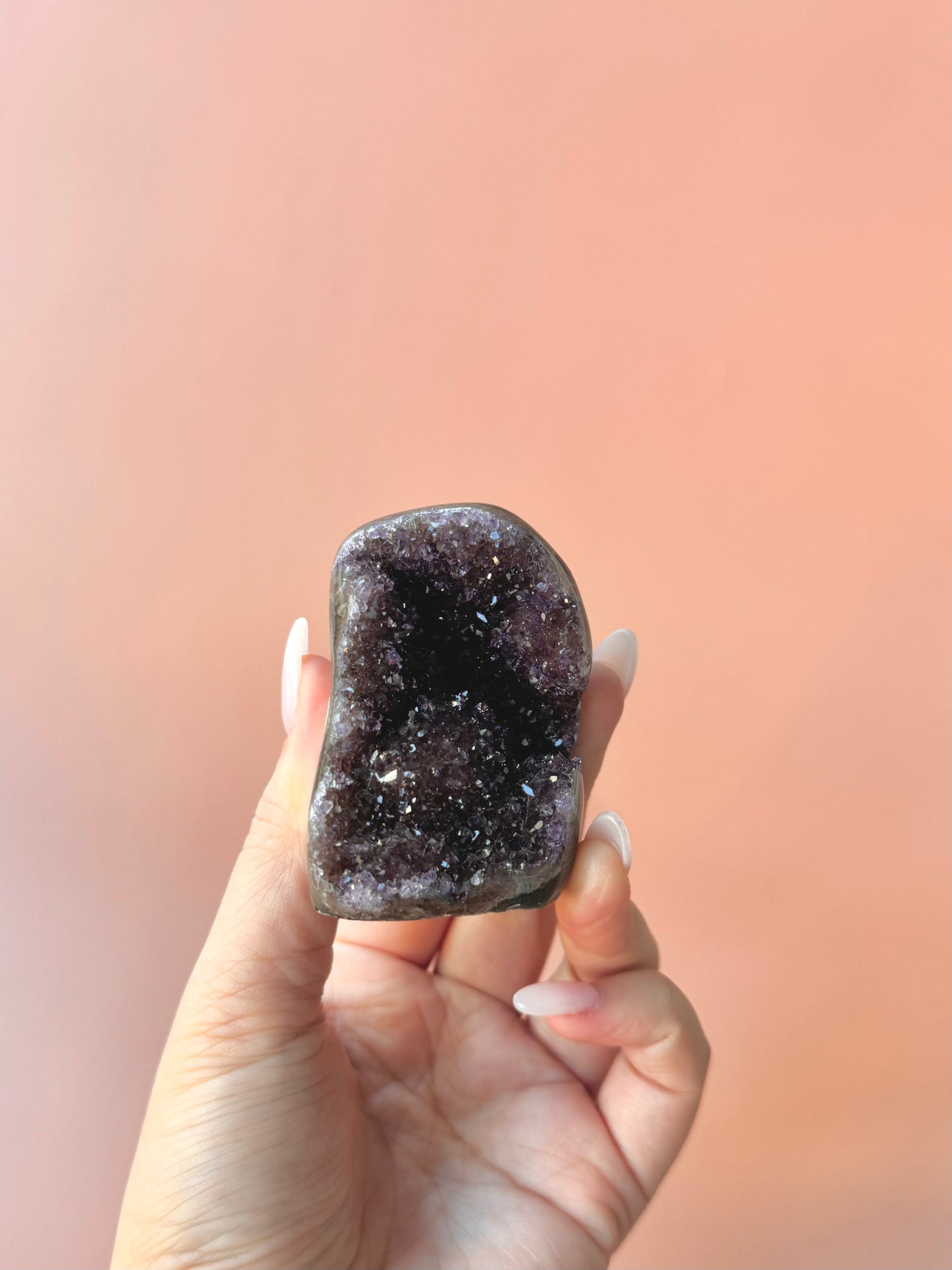 Vibrant Reddish Purple Rainbow Amethyst