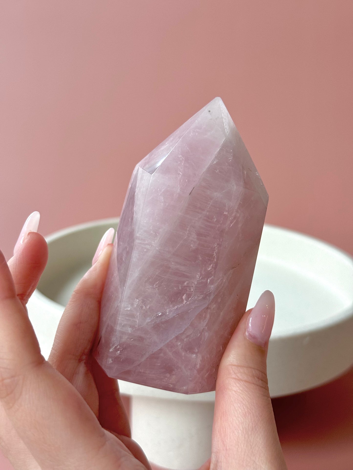 Purple Rose Quartz Point