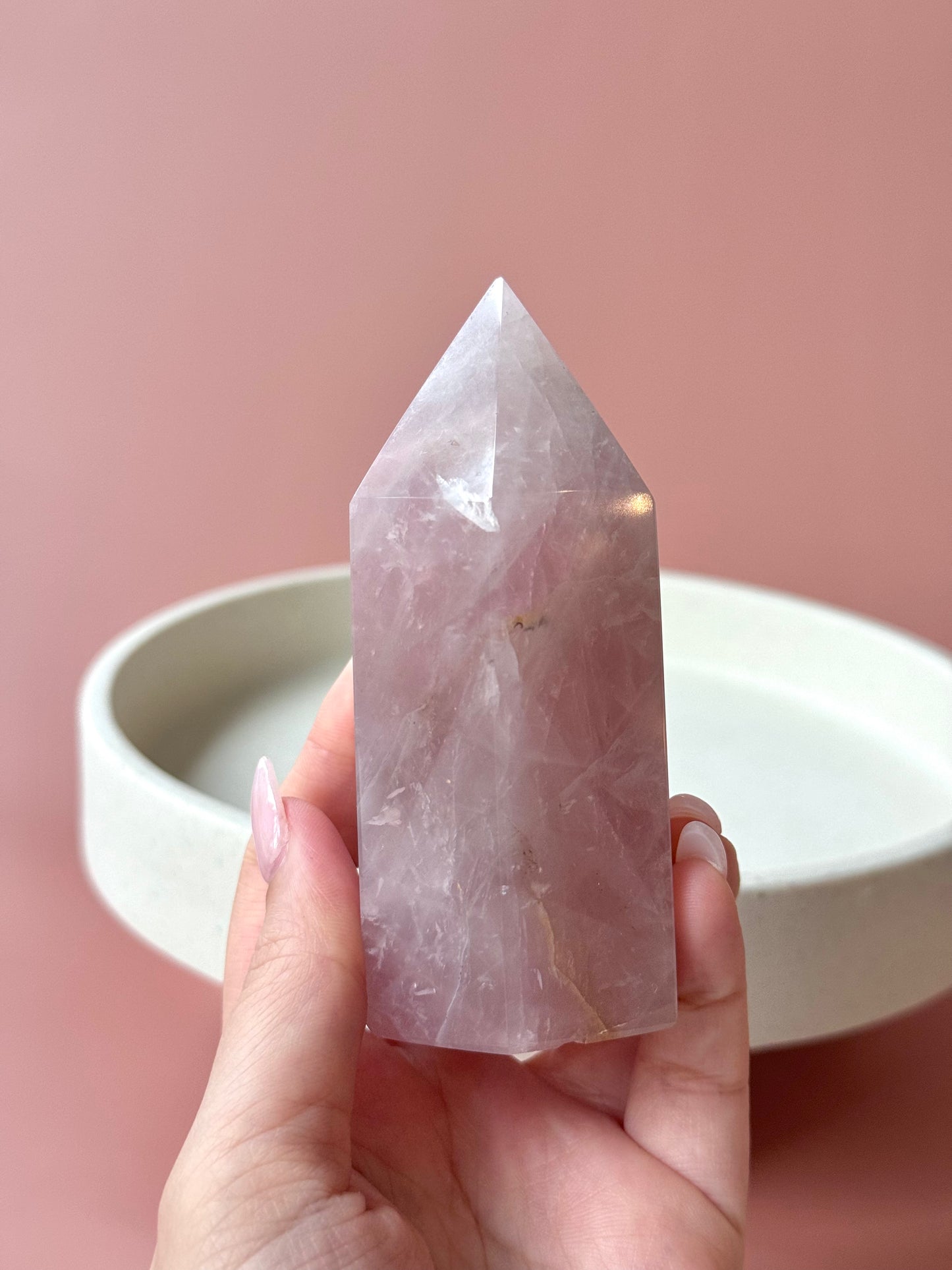 Purple Rose Quartz Point