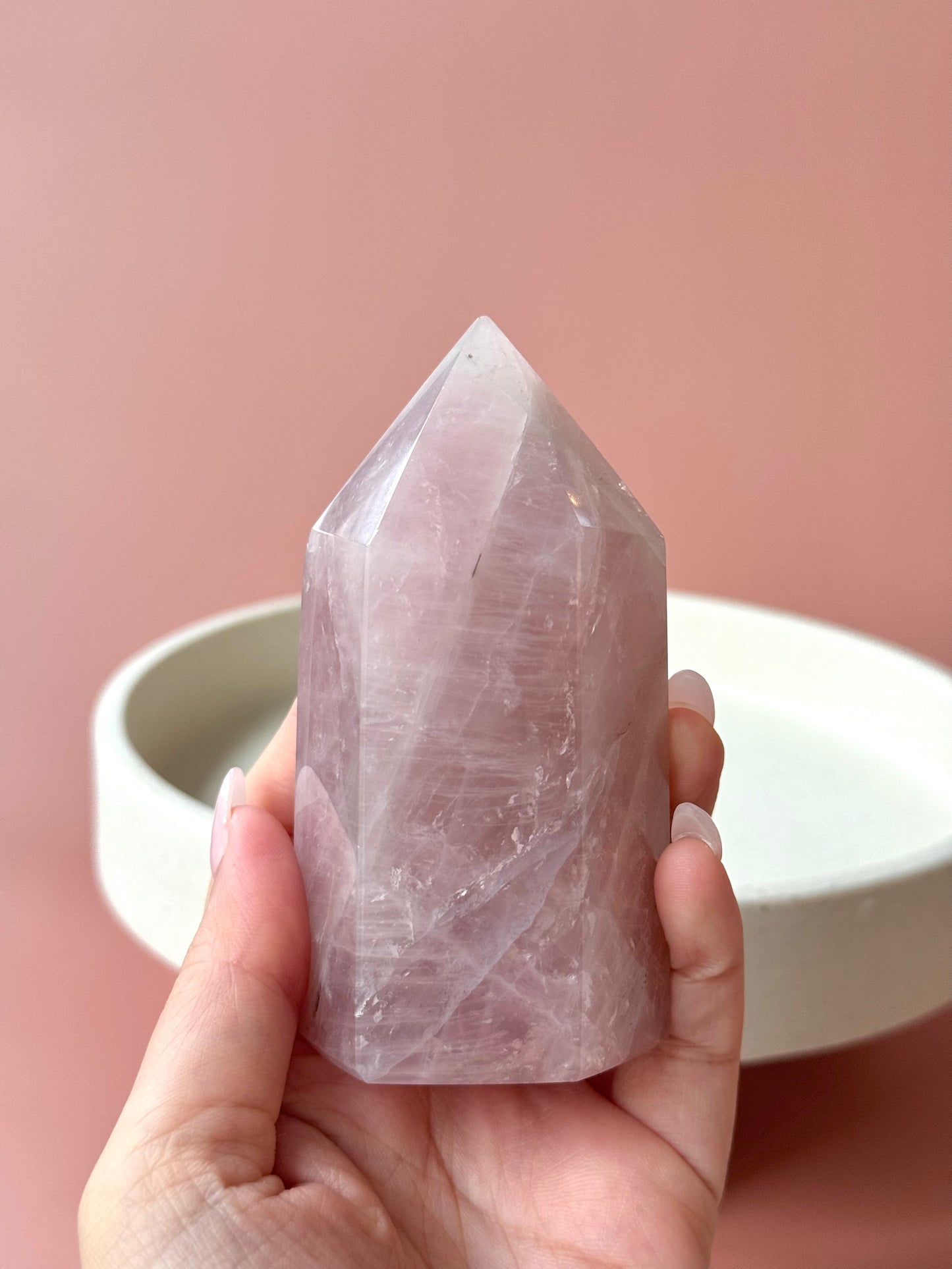 Purple Rose Quartz Point