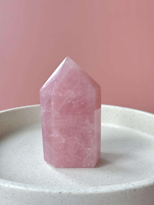 Pastel Pink Rose Quartz Point