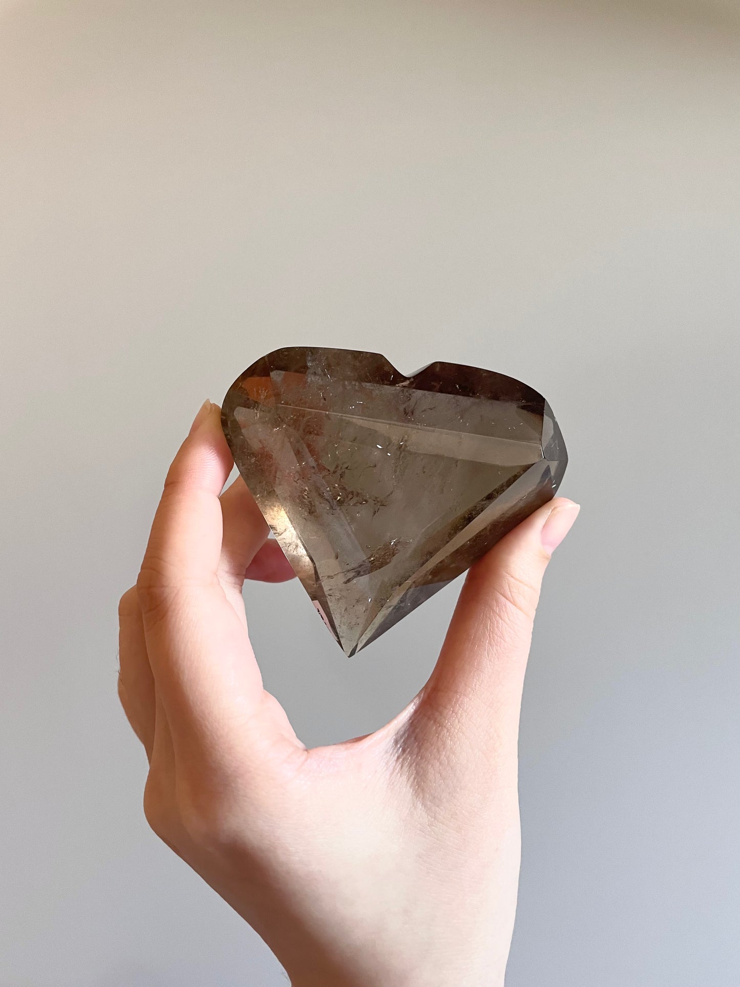Smokey Quartz Faceted Heart